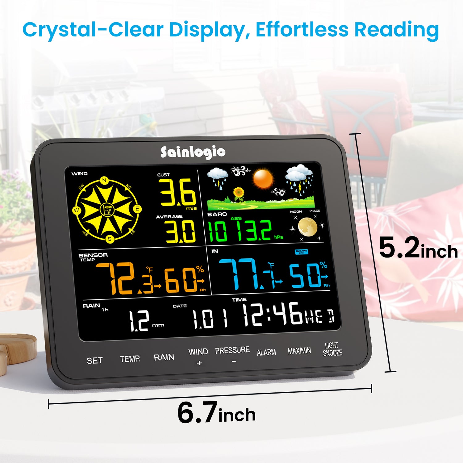 6.5-Inch High-Contrast HD Visuals