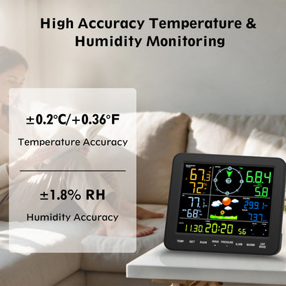 Sainlogic SA8 Wireless Weather Station with 7.5" Color Display & Outdoor Sensor-5G
