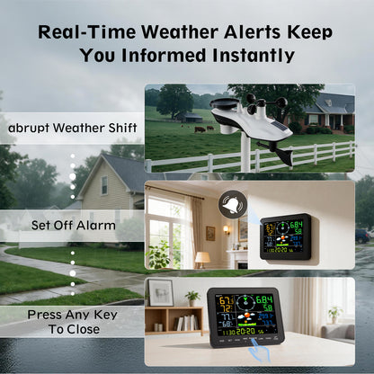 Sainlogic SA8 Wireless Weather Station with 7.5" Color Display & Outdoor Sensor-5G