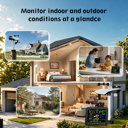 Sainlogic SA8 Wireless Weather Station with 7.5" Color Display & Outdoor Sensor-5G
